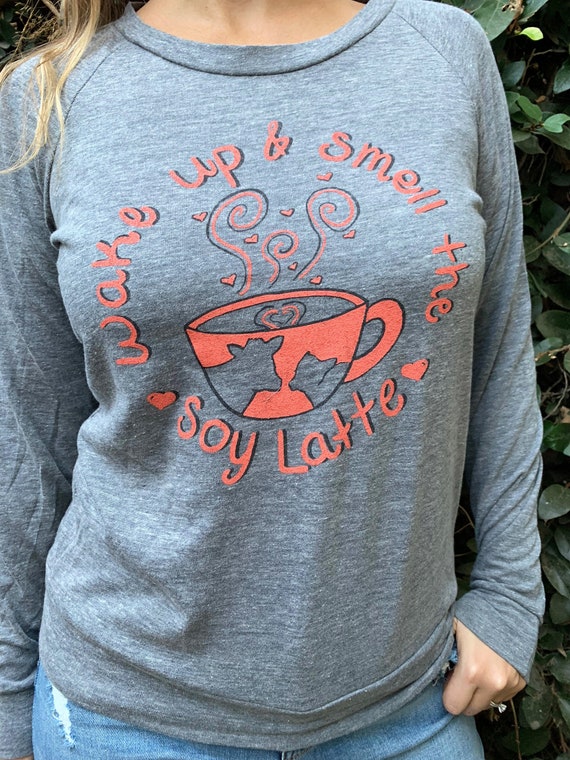 Soy Latte Vegan Long Sleeve Women's Vegan Shirt Funny | Etsy