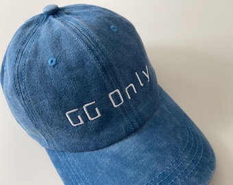 Adjustable Gamer Embroidered Cap - GG Only | Brushed Cotton Gaming Hat | Funny Teen Baseball Cap