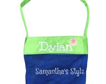 Sea Shell Collecting Bag, Sea Shell Beach Bag, Personalized Beach bag, Custom Kids Beach Bag, Beachcomber bag, Beach Birthday Gift