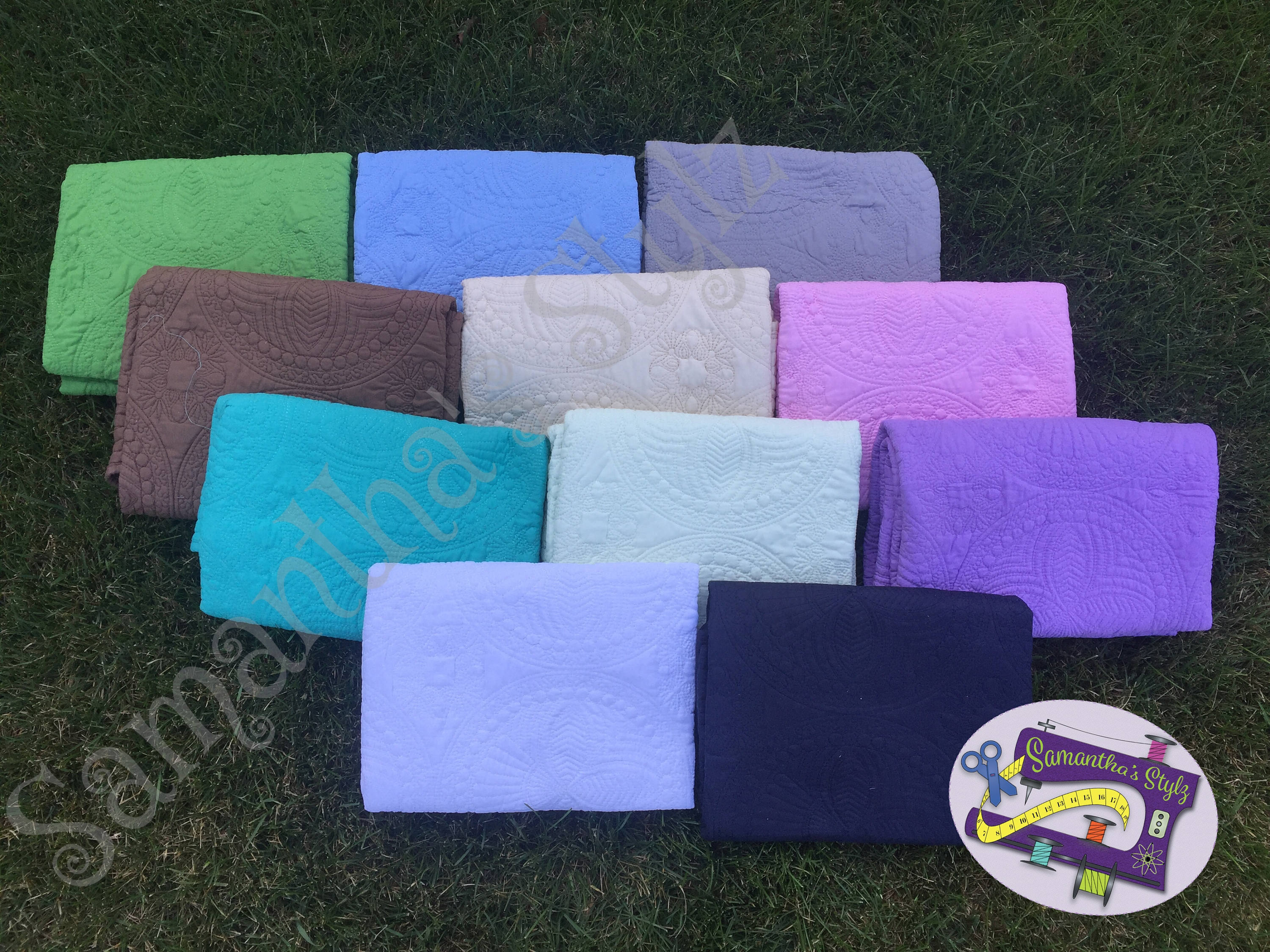 Monogrammed Gray Baby Quilt Birth Announcement Embroidered Etsy