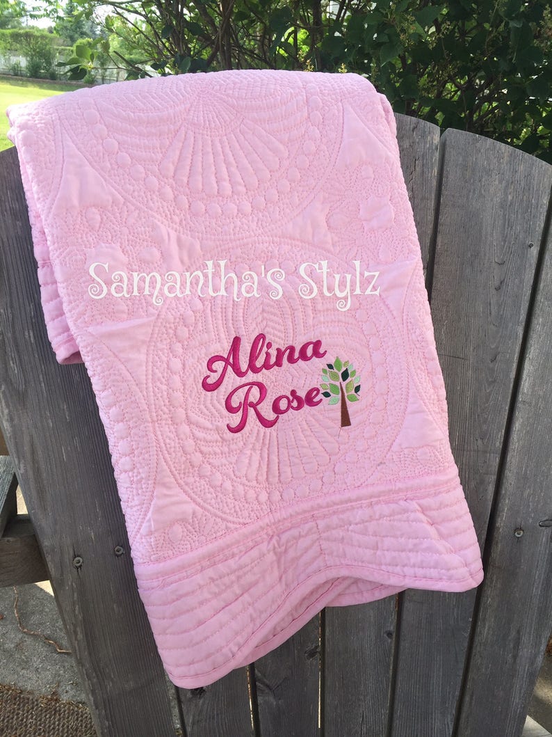 Baby personalized blanket Buggy blanket Named baby blanket Etsy