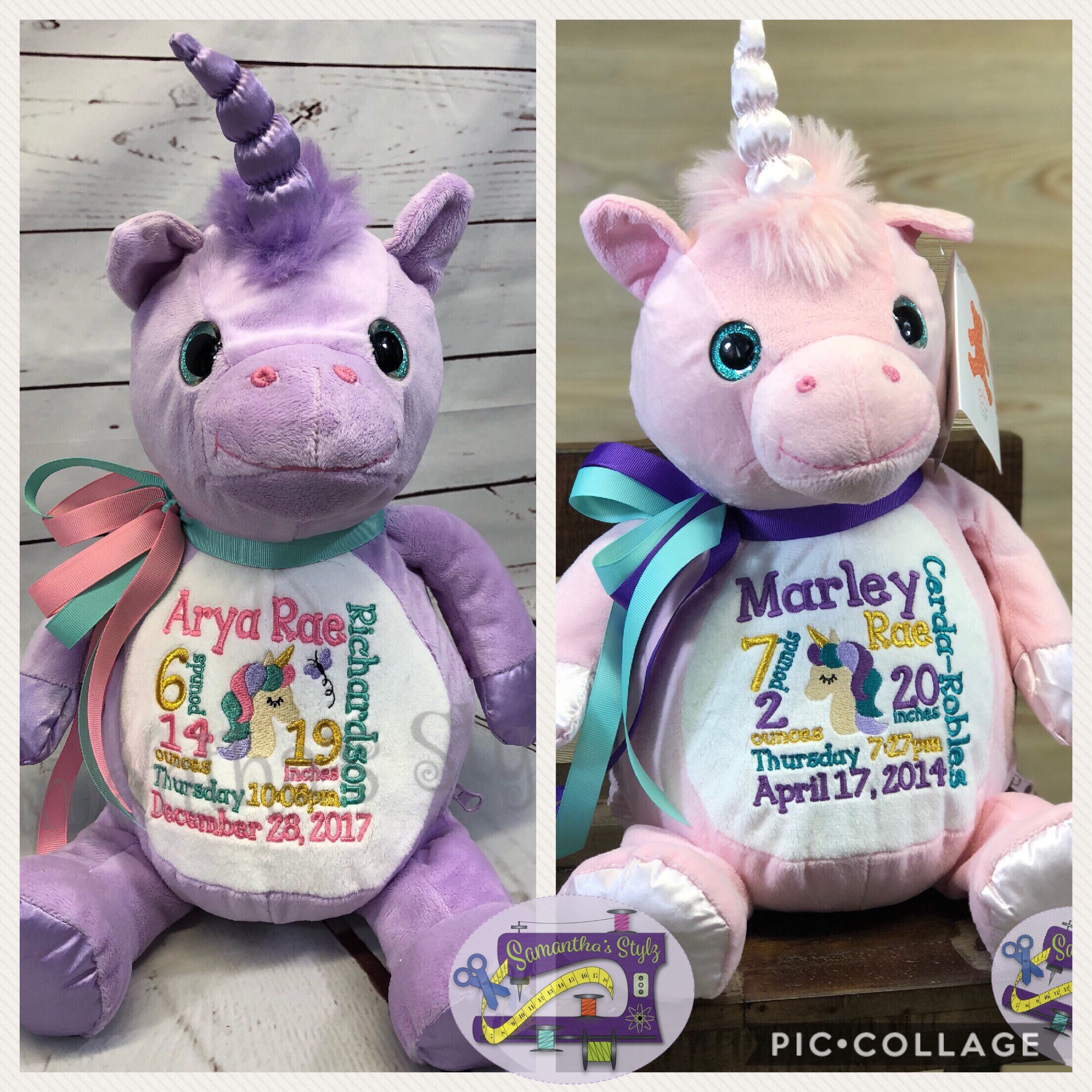 Personalized Stuffed Unicorn Plush Unicorn Custom Unicorn Etsy
