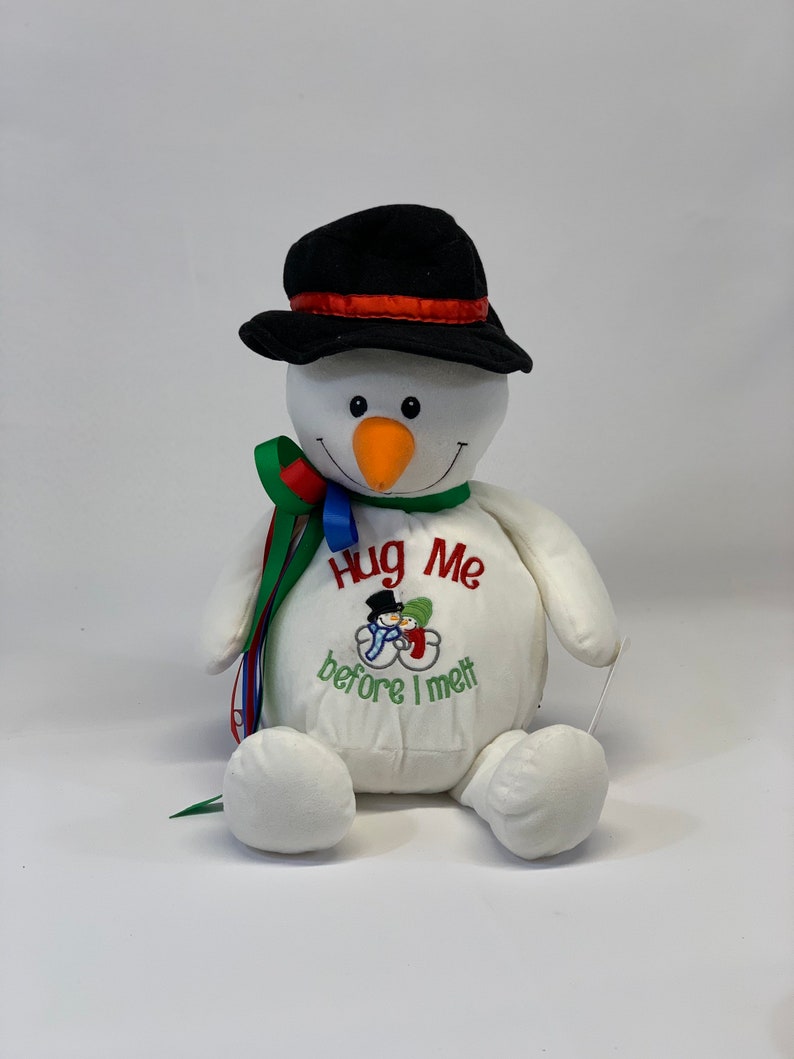 Personalized stuffed Snowman Adoption Gift Personalized | Etsy