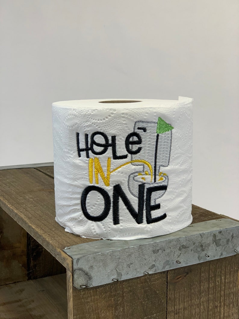 Golf gift embroidered golf toilet paper Fun houmour gift Etsy