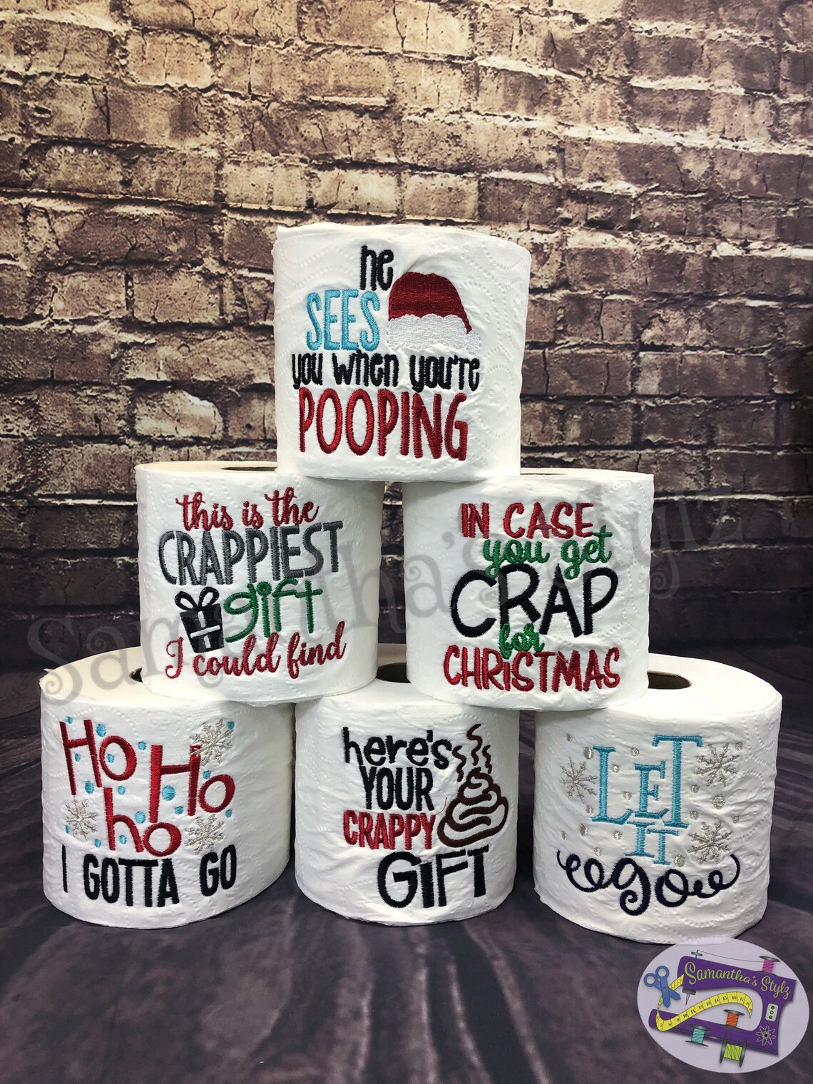 Santas Toilet Paper Festive joke gift Christmas Loo Roll | Etsy