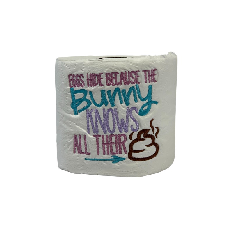 Embroidered Easter Toilet Paper Gift Humorous Embroidered Etsy