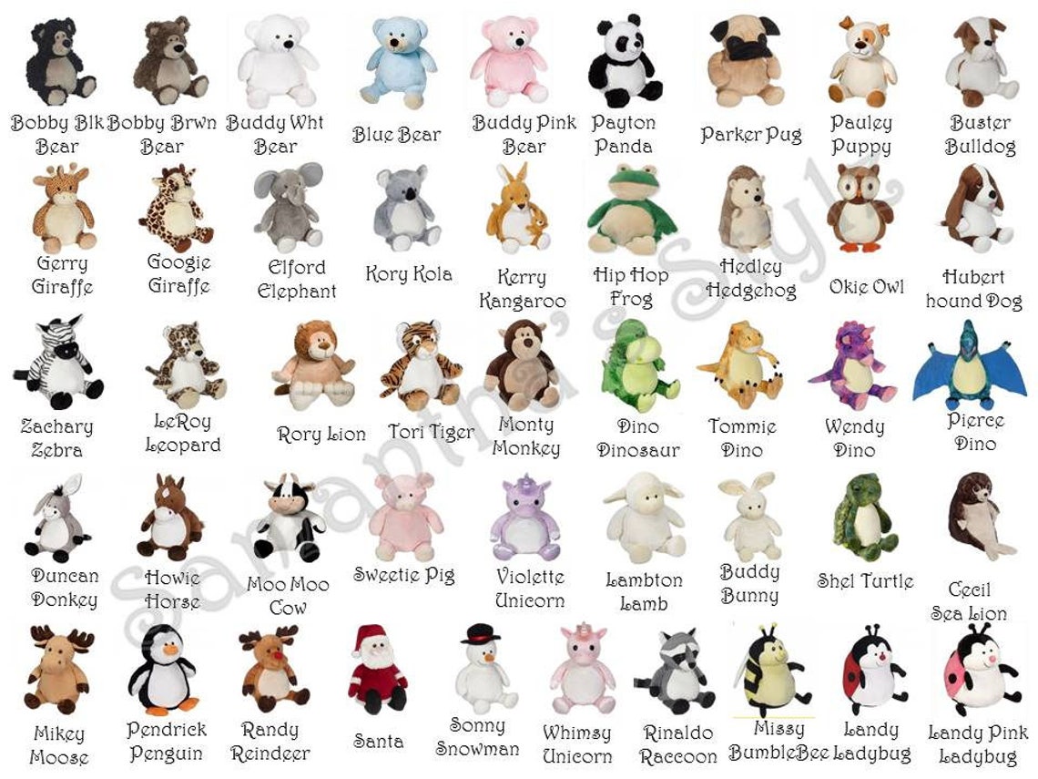 Personalized stuffed animal Monogrammed Stuffed Animal Etsy