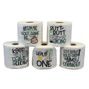 Cadeau de golf, papier toilette de golf brodé, cadeau de houmour amusant, cadeau de papier toilette, cadeau de golf, cadeau de papier toilette de sport, blague de papier toilette