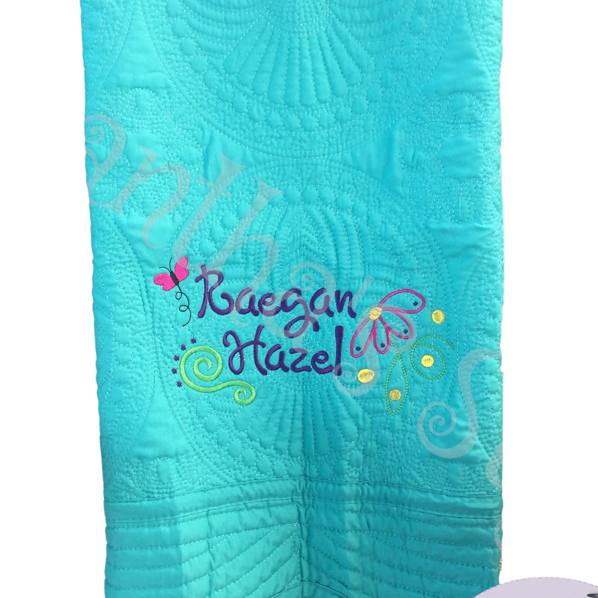 Personalized Blanket Named Quilt Colorful baby blanket Name Etsy