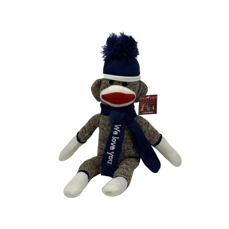 Sock Monkey, Personalized Little Monkey, Vintage Sock Monkey Gift, Rockford IL Sock Monkey, Vintage Toy, Sensory Toy, Monkey image 4