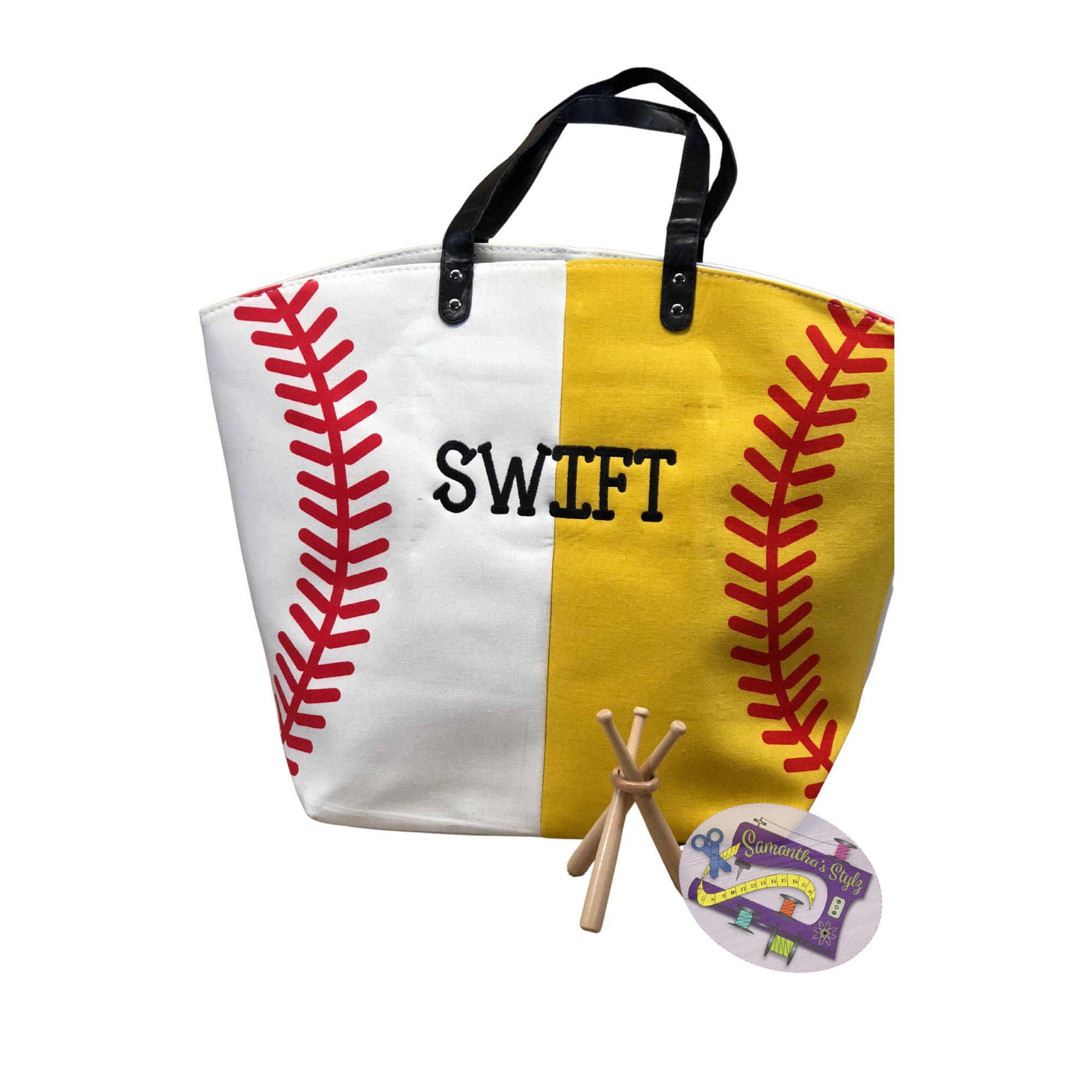 softball tote bag