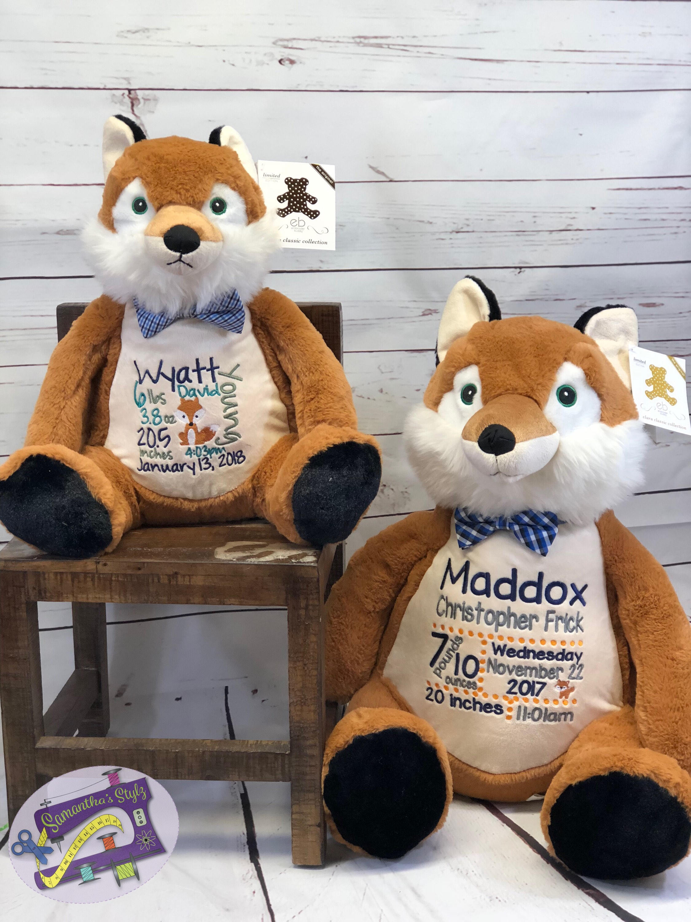 Jumbo Fox Personalized stuffed Fox Big Brother Gift Big | Etsy