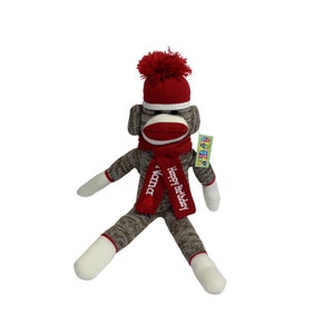 Sock Monkey, Personalized Little Monkey, Vintage Sock Monkey Gift, Rockford IL Sock Monkey, Vintage Toy, Sensory Toy, Monkey image 8