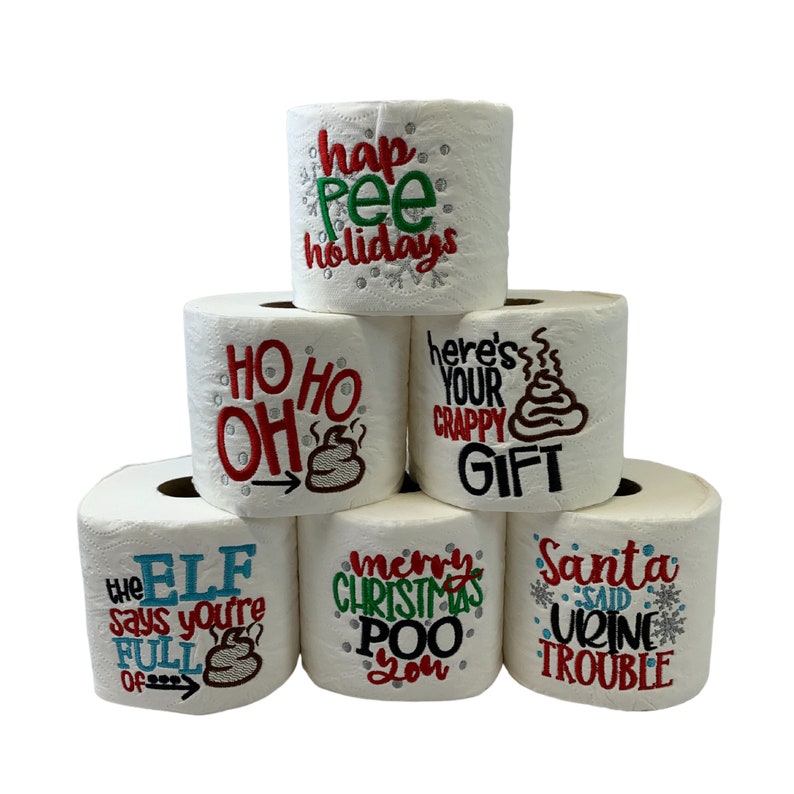 Santas Toilet Paper Festive Joke Gift Christmas Loo Roll Etsy