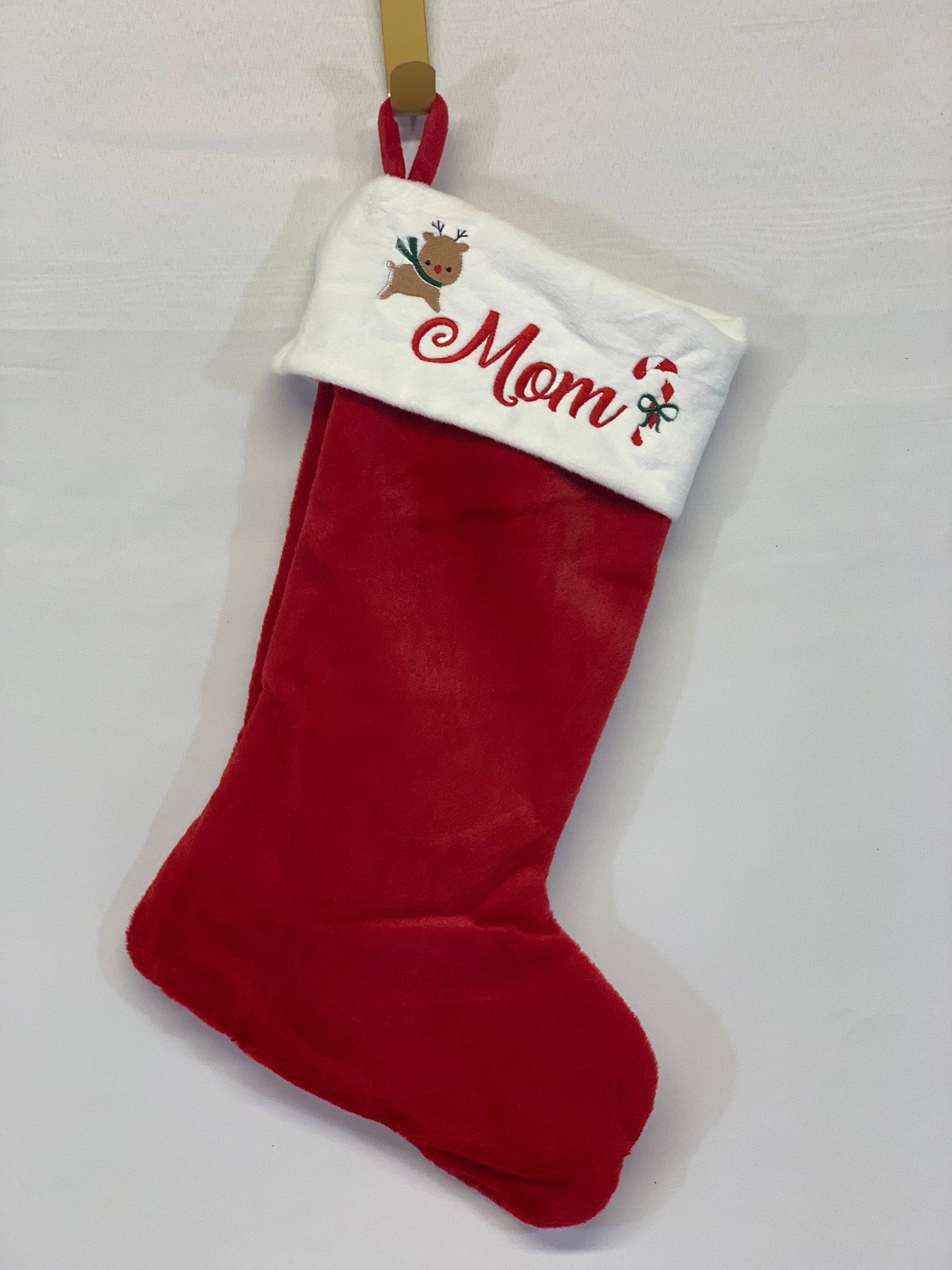 Custom Embroidered Lined Christmas Stocking Personalized Etsy