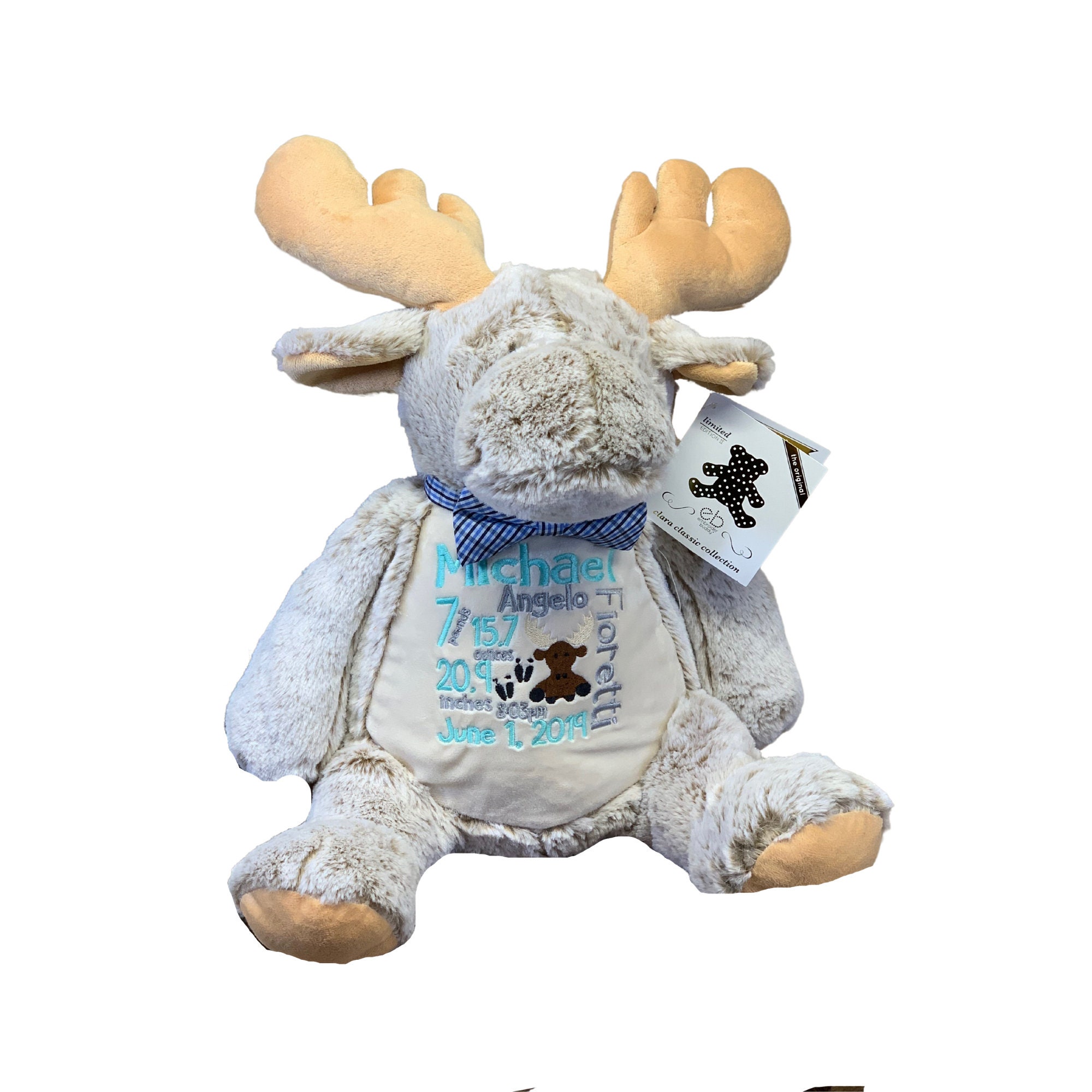 Personalized Moose Moose Gift Moose Teddy Moose Soft Toy Etsy UK