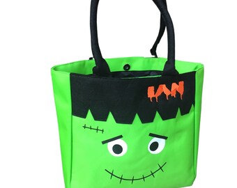 Bolso personalizado Monster Halloween Treat, truco personalizado de Halloween o bolsa de golosinas