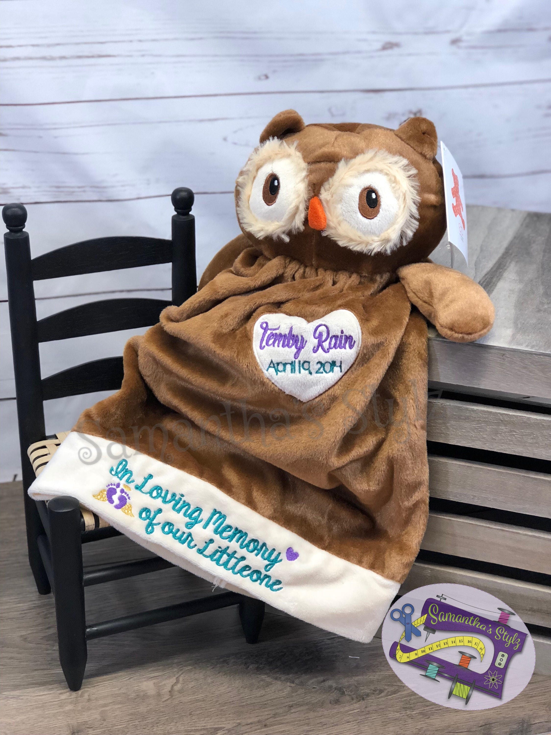 Sweety Toys Kuscheldecke Set Mit Eule - 130x160 Cm Mit Plüscheule 25 Cm