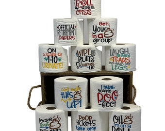 Toilet Paper gift, Low Roll Gift, Bog Roll Gift, Toilet joke gift, Poo Gift, Rubbish Gift, Funny joke gift, Toilet paper gag, Toilet decor