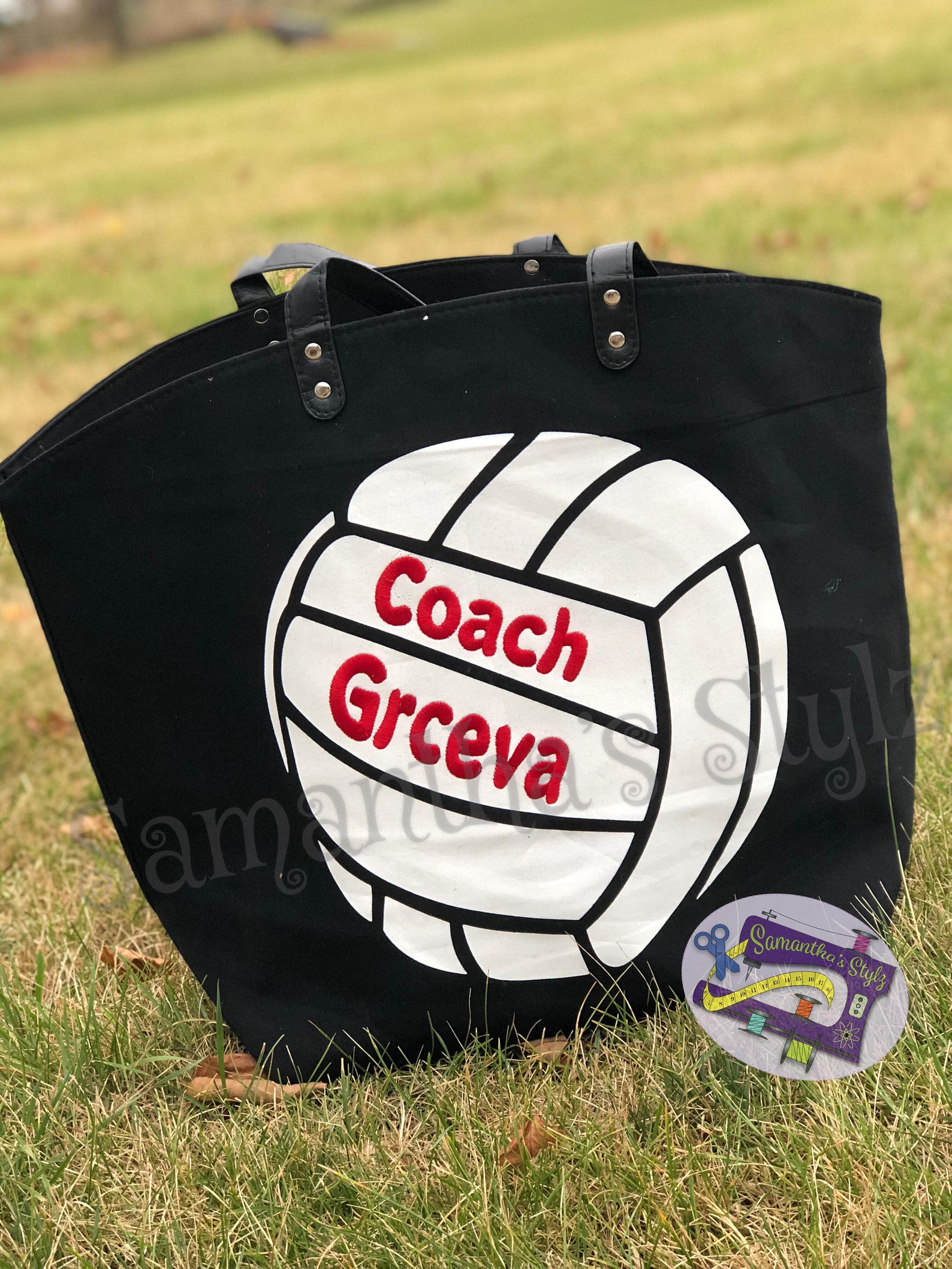 Personalized Volleyball Tote Bag Volleyball Bag Large Sports Etsy