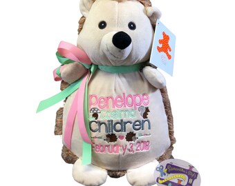 Juguete suave erizo, erizo personalizado, decoración erizo, regalo erizo, erizo suave erizo, juguete erizo, regalo de adopciones, regalo de bebé erizo