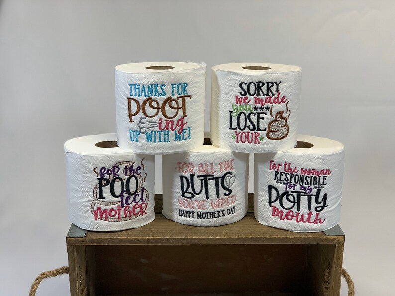 Golf Gift Embroidered Golf Toilet Paper Fun Houmour Gift Etsy