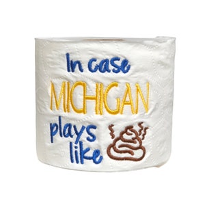 Sports themed toilet paper, Sports Toilet paper, Novolity toilet paper, Embrodary toilet paper. Fun humour toilet paper, Toilet paper gift image 6