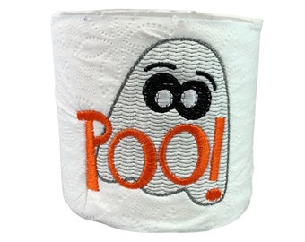 Embroidered Ghost Poo Halloween Toilet Paper, Halloween Party gag gift