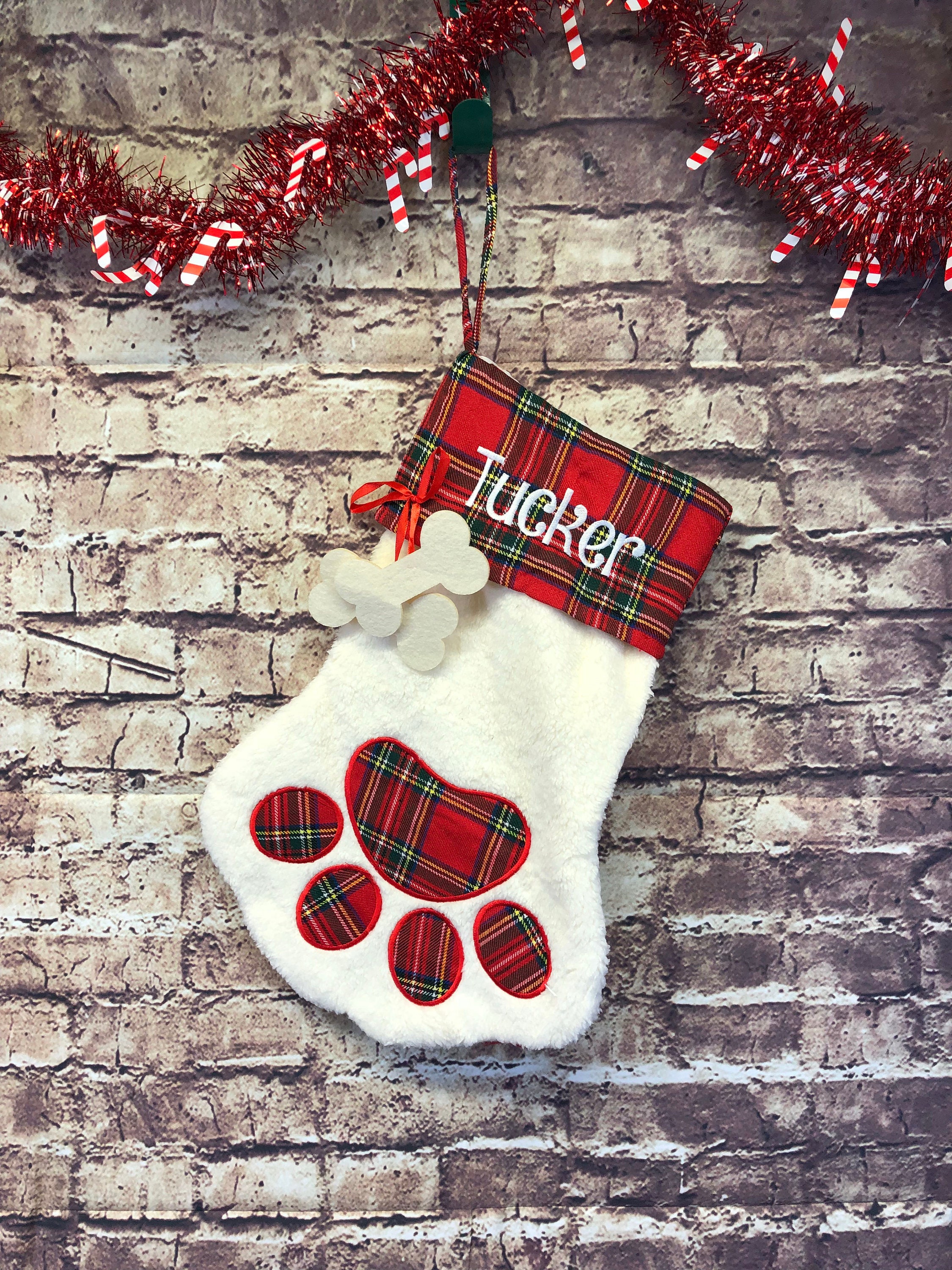 Custom Pet Christmas Stocking Gift Embroidered Stocking for Etsy