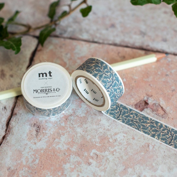 MT William Morris Oaktree Washi Masking Tape, Ruban Washi japonais botanique, Autocollants Nature Planner, Feuilles Washi, Cadeau William Morris