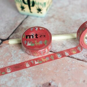 MT Lama Washi Tape, freches kleines Lama, Journal Aufkleber, Planer Tape, Tier gemustertes authentisches japanisches Washi Masking Tape