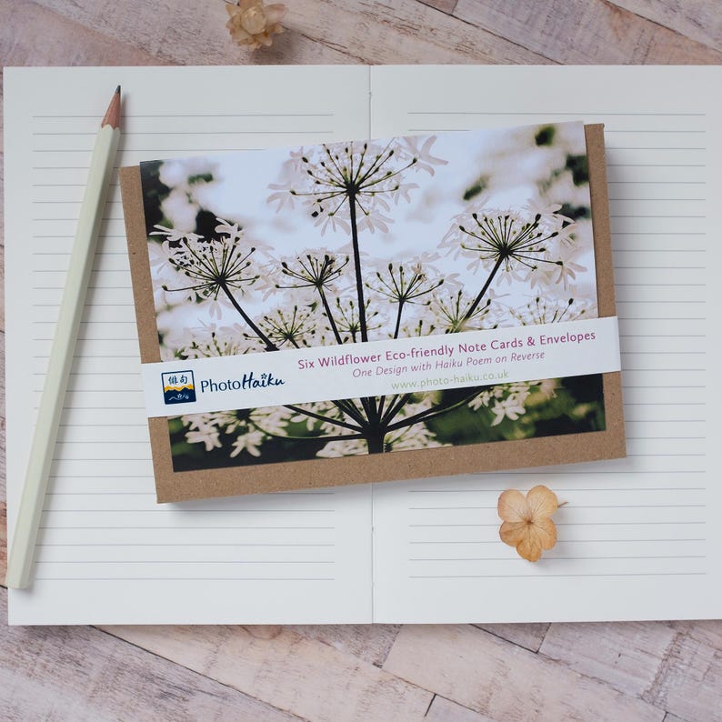 Nature Notelets Wildflower Note Cards, Blank Inside With Nature Poem on Reverse, Eco ...