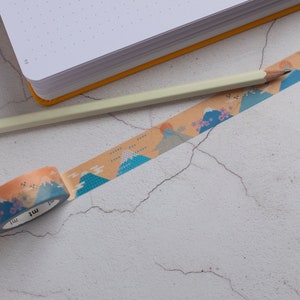Ruban de masquage en Washi graphique MT ex Mont Fuji, ruban adhésif de masquage en Washi japonais véritable de 15 mm de large, ruban pour carnet de notes, mont Fuji, montagnes, adhésif pour agenda