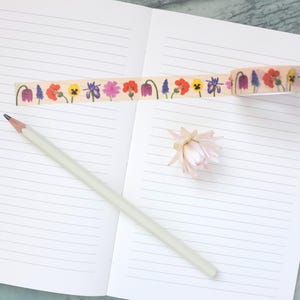 Garden Flowers Washi Tape, Flower Journal Tape, Flower Craft Tape, Flower Paper Tape, Flower Wrapping Tape