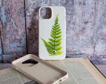 Biodegradable Fern Plant Phone Case, Eco-Friendly