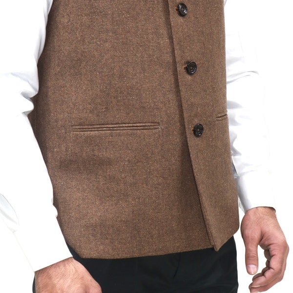 Nehru Jacket, Tweed wool Modi Jacket, Men's Clothing, Indian Handmade