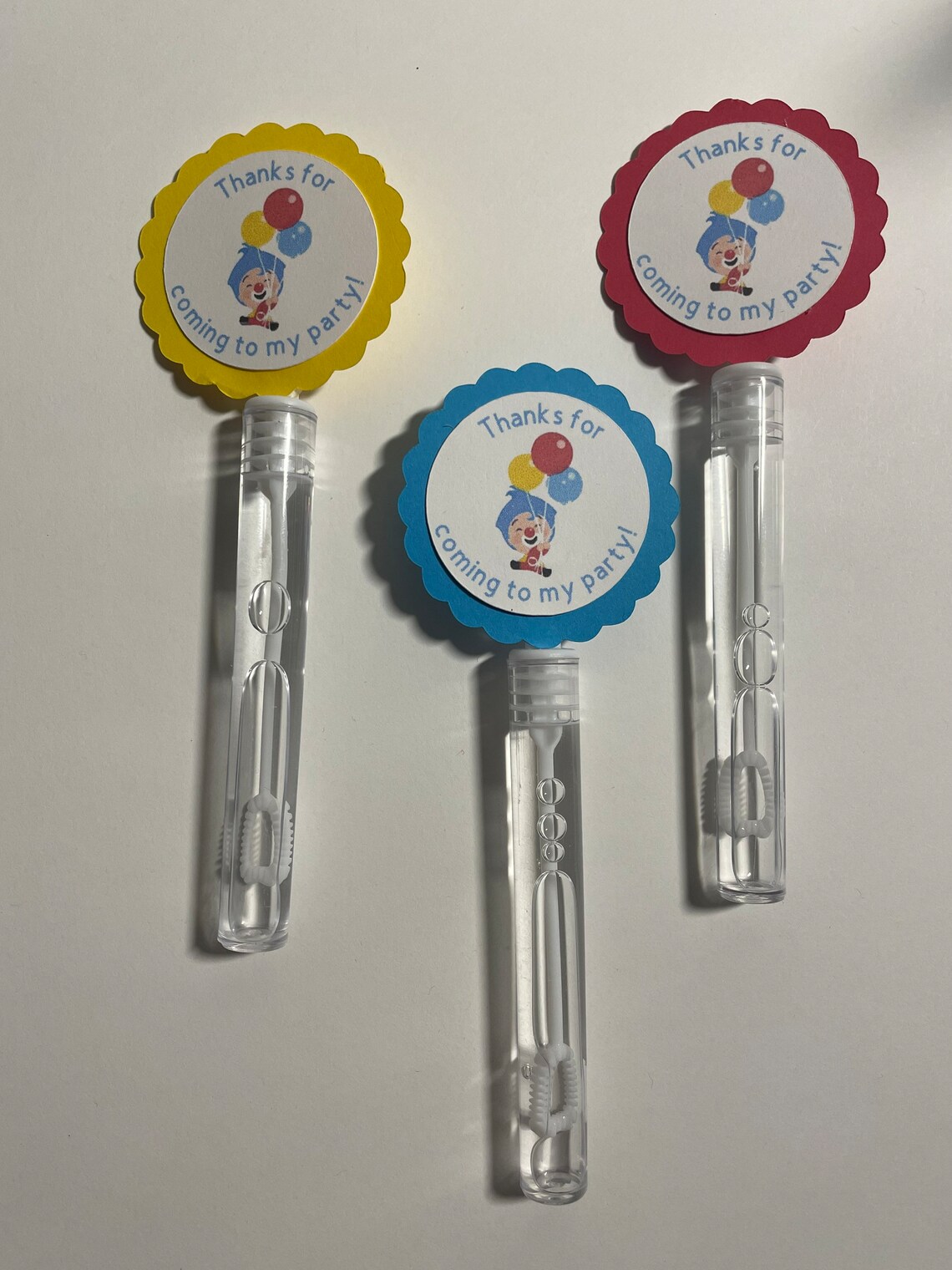 Plim Plim Clown Birthday Party Favors Bubbles BUBBLE WANDS Set of 10 Etsy