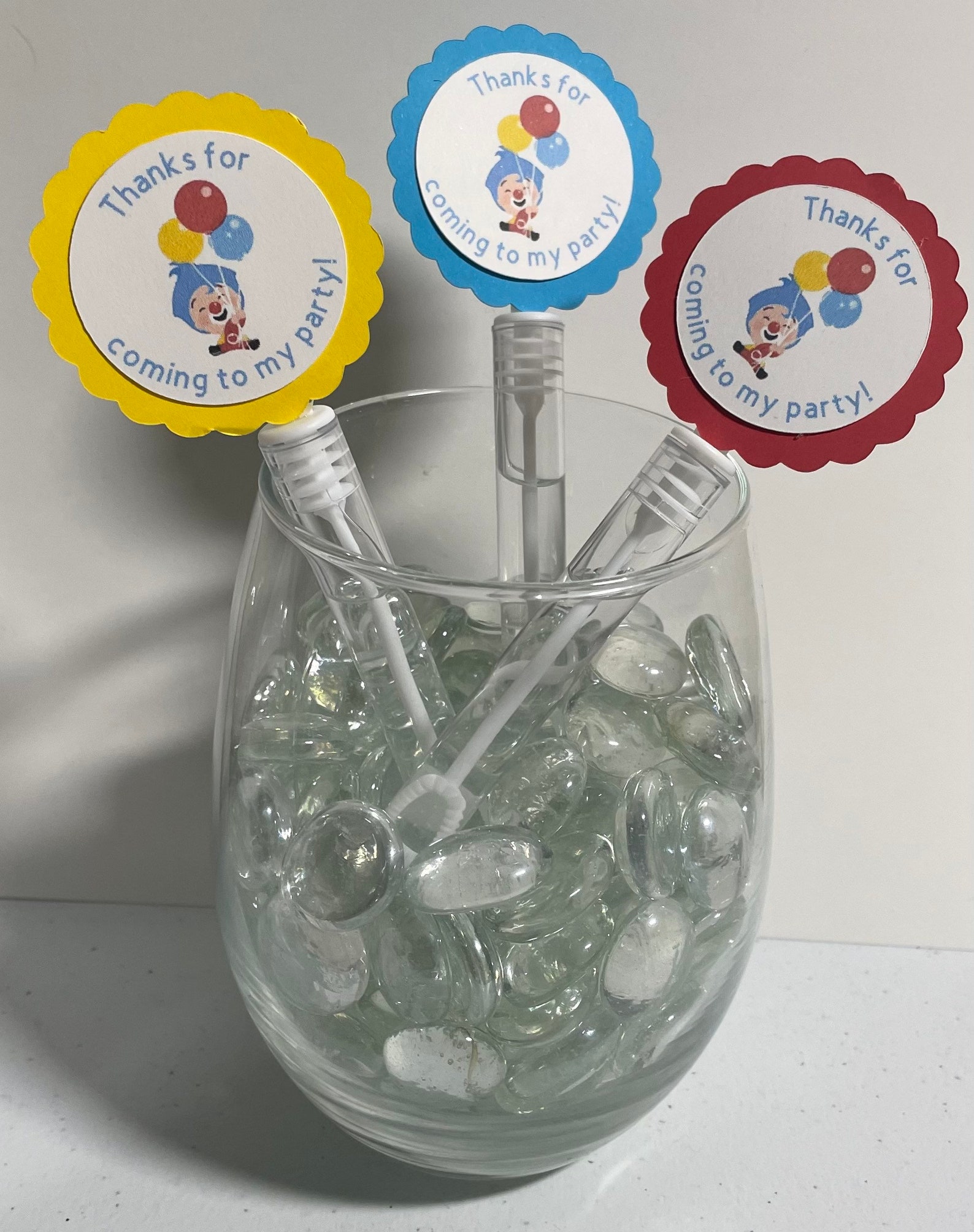 Plim Plim Clown Birthday Party Favors Bubbles BUBBLE WANDS Set of 10 Etsy