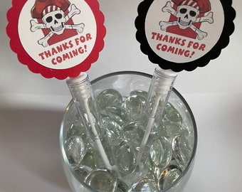 Pirate Birthday Party Favors Bubbles - BUBBLE WANDS set of 10