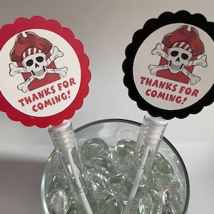 Pirate Birthday Party Favors Bubbles - BUBBLE WANDS set of 10