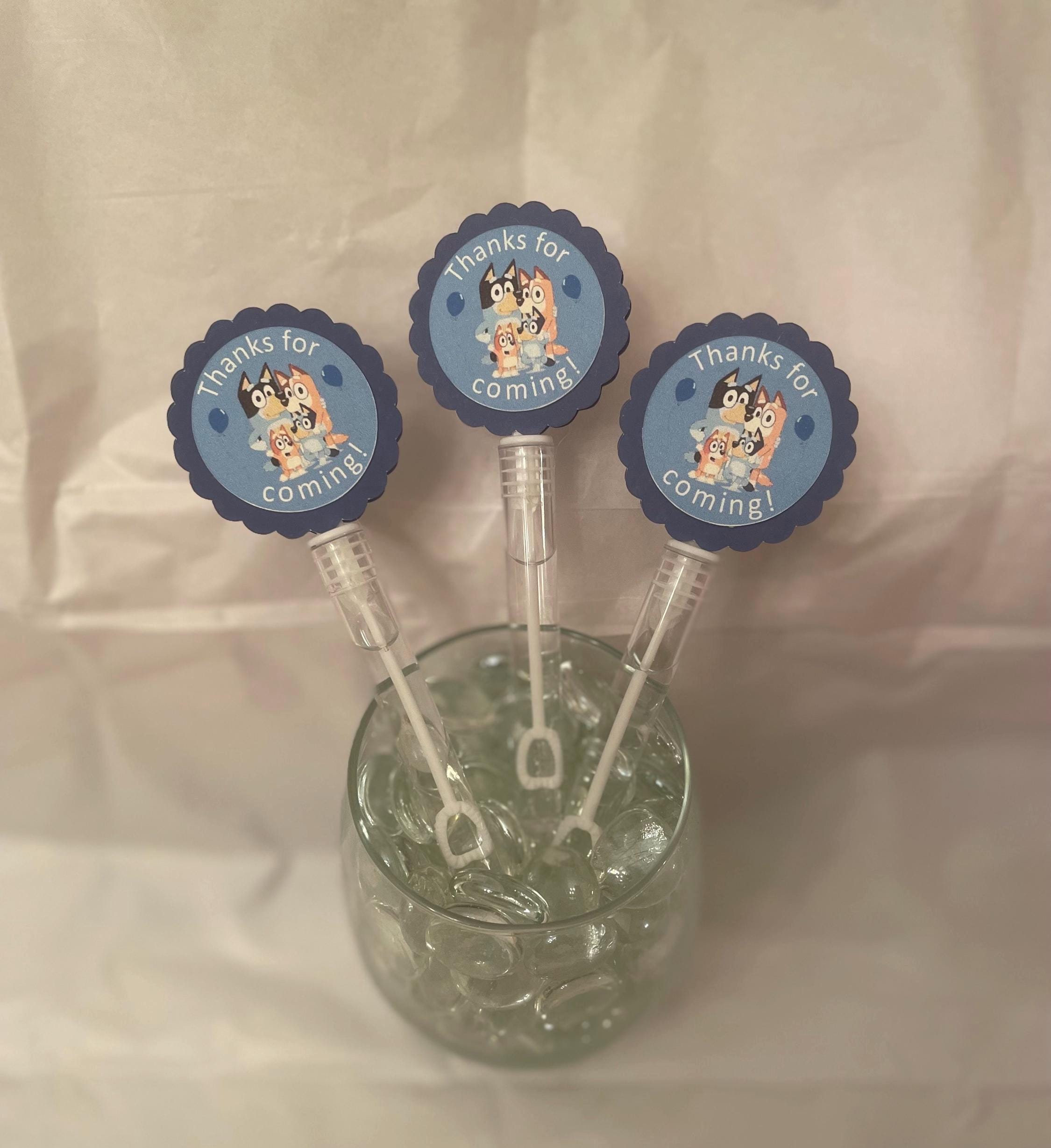 Bluey Birthday Party Bubbles - BUBBLE WAND FAVORS set of 10