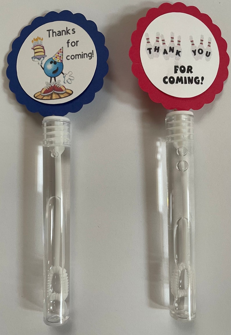 Bowling Birthday Party Favors Bubbles BUBBLE WANDS Set of 10 Etsy