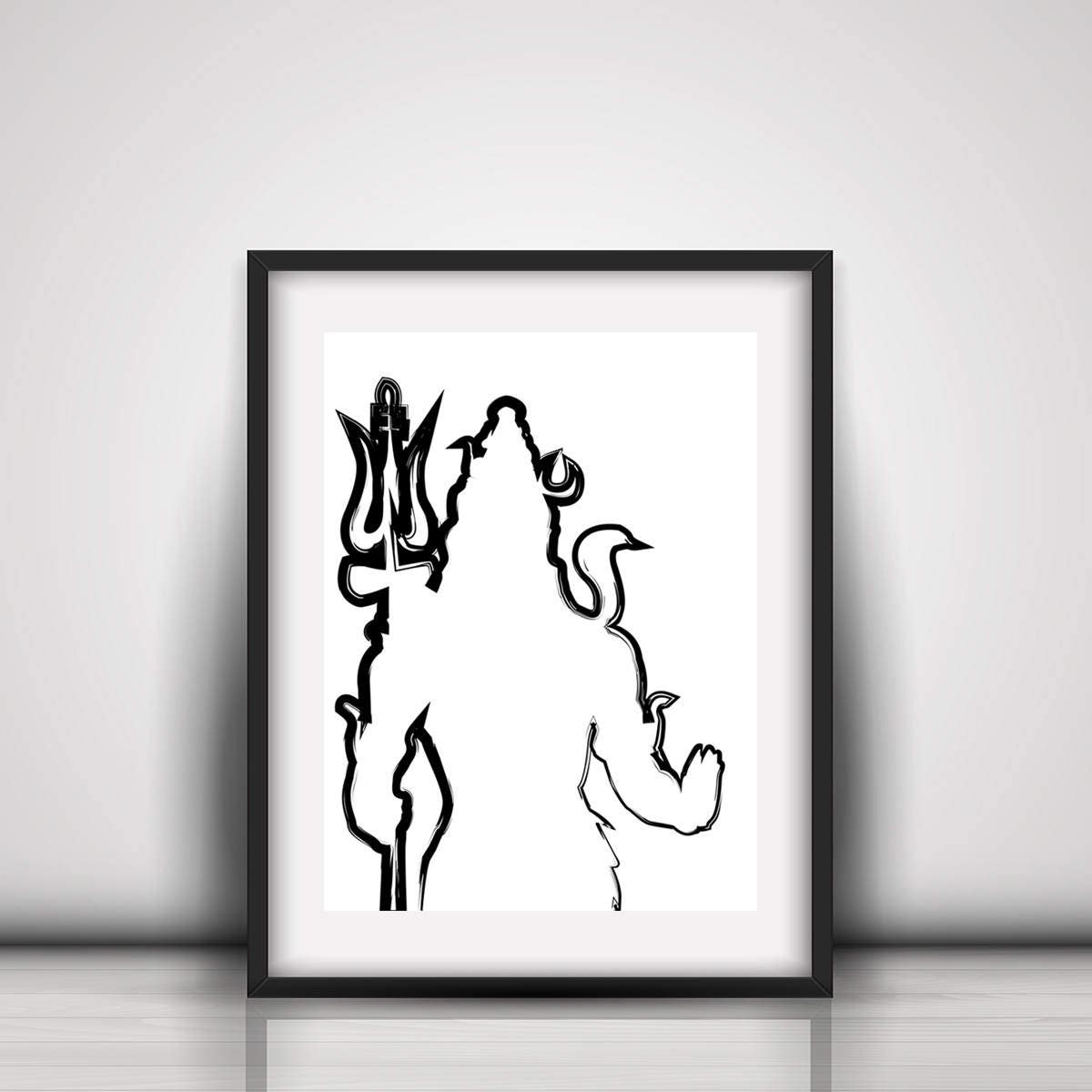 Shiva wall print shiva print shiva wall art shiva printable art shiva wall design shiva simple art lord shiva silhouette shiva silhouette