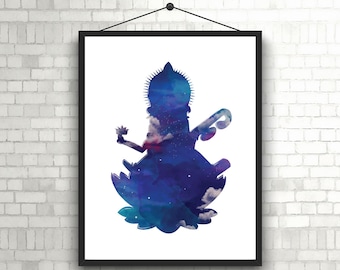 Goddess Saraswati Wall Art // Saraswati Digital Print // Saraswati Print