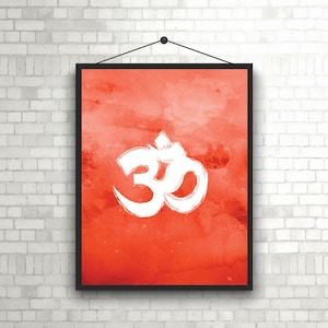 Om Digital Art// Om Watercolor Wall Art// Om Wall Art//  Printable Om// Aum Digital Print// Om for Print// Om Print