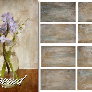 JJP Beyond - 8 Fine Art Photoshop Texture Overlays. Painterly textures. Photo background. Digital Download.
