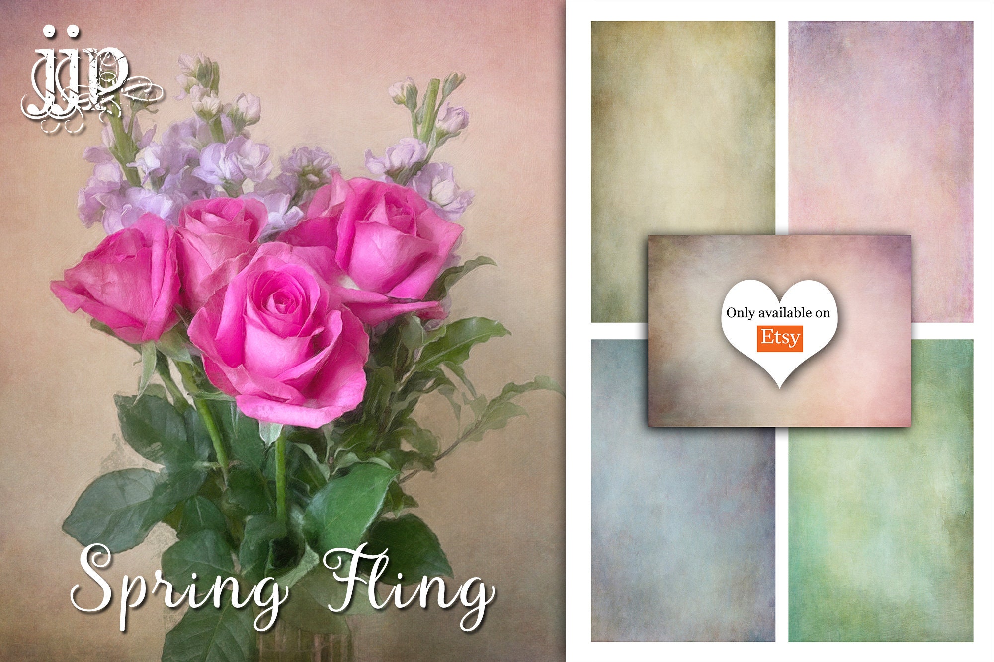 Spring Fling - 5 Fine Art Photoshop Texture Overlays. Spring Texture ...