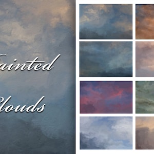 Fine Art Painterly Cloud Texture Overlays For Photoshop. High Resolution. Instant digital download.