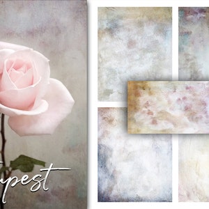 JJP Tempest - 5 Fine Art Painterly Photoshop Texture Overlays. Watercolour textures. Portrait background. Instant Download.