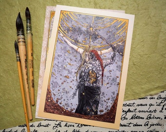 MARIKA RADAGON - Fanart Small Print formato A5 - Stampa artistica - Elden Ring Fanart Siofra Limgrave radagon bestia di elden ultimo combattimento con il boss